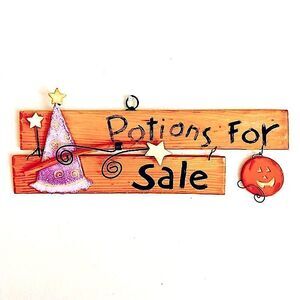 HALLOWEEN DECOR •  “POTIONS FOR SALE” SIGN